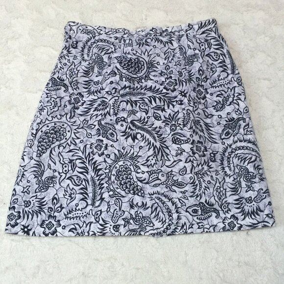 Tehama Nancy Haley Women's Size 10 White Black Floral Tennis Golf Skort Skirt - Picture 4 of 11